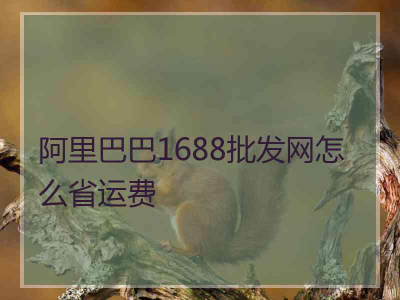 阿里巴巴1688批发网怎么省运费