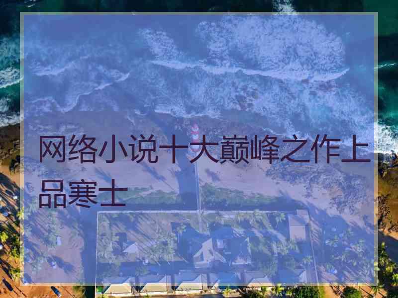 网络小说十大巅峰之作上品寒士