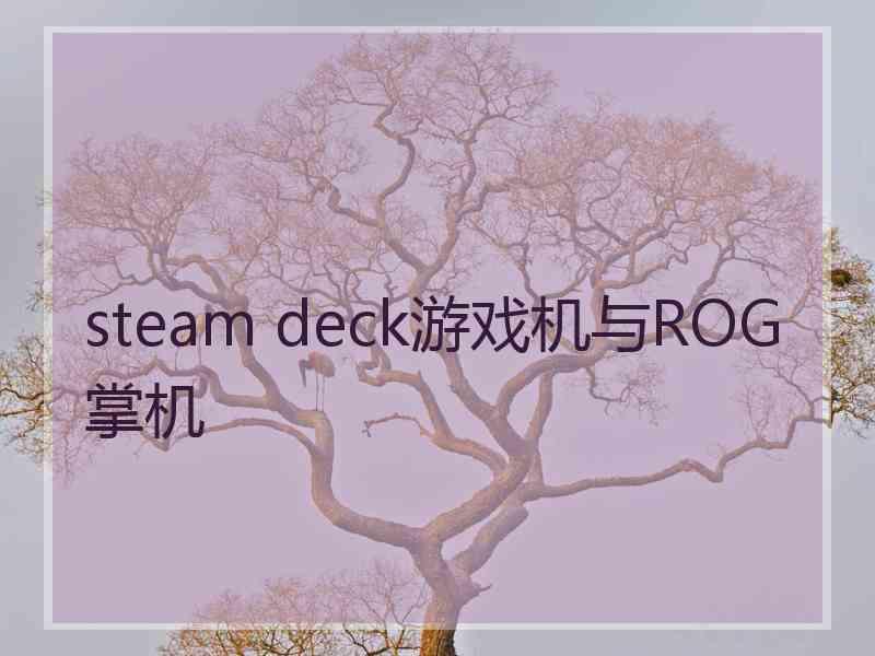 steam deck游戏机与ROG掌机