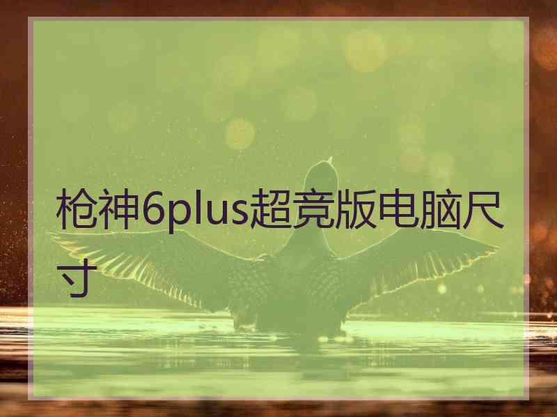 枪神6plus超竞版电脑尺寸