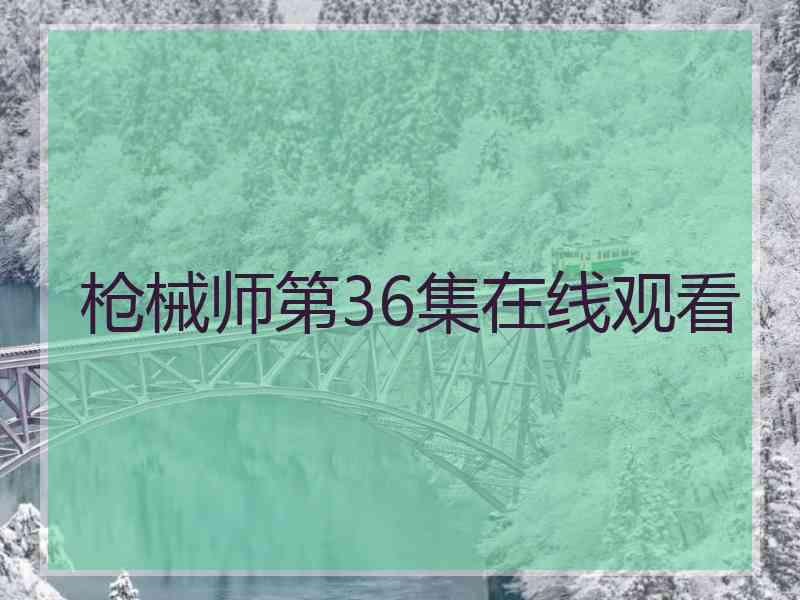 枪械师第36集在线观看