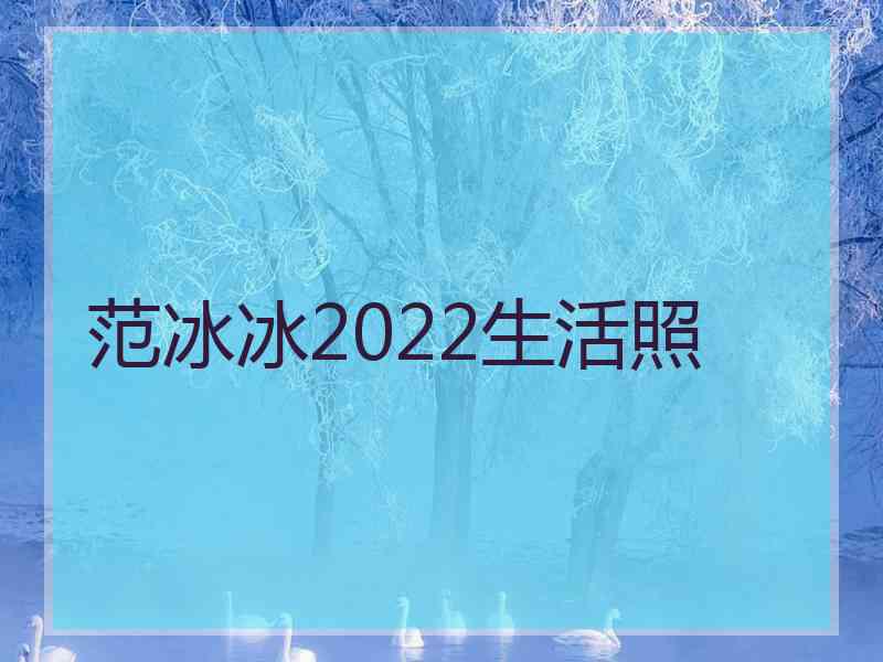 范冰冰2022生活照