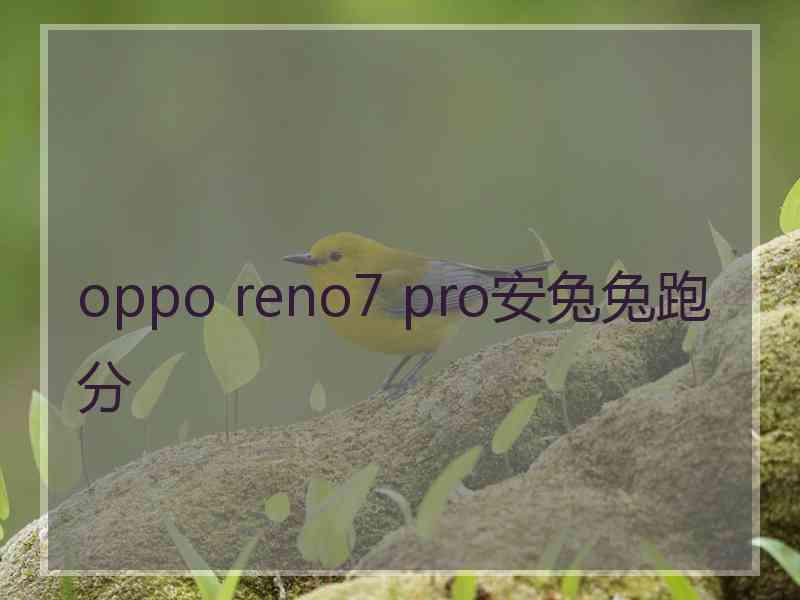 oppo reno7 pro安兔兔跑分