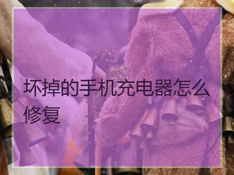 坏掉的手机充电器怎么修复