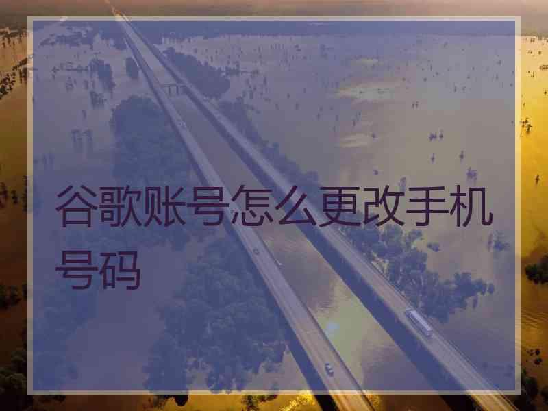 谷歌账号怎么更改手机号码