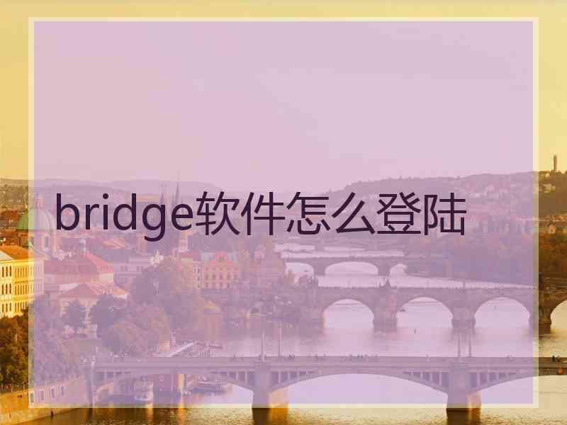 bridge软件怎么登陆