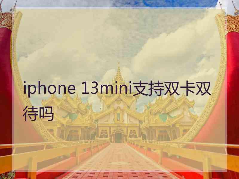 iphone 13mini支持双卡双待吗