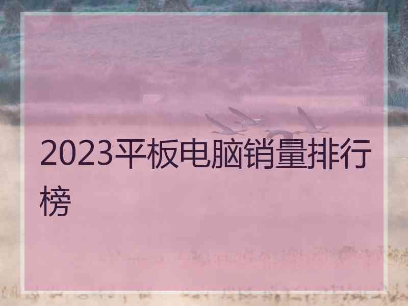 2023平板电脑销量排行榜