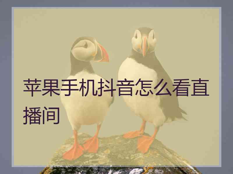 苹果手机抖音怎么看直播间