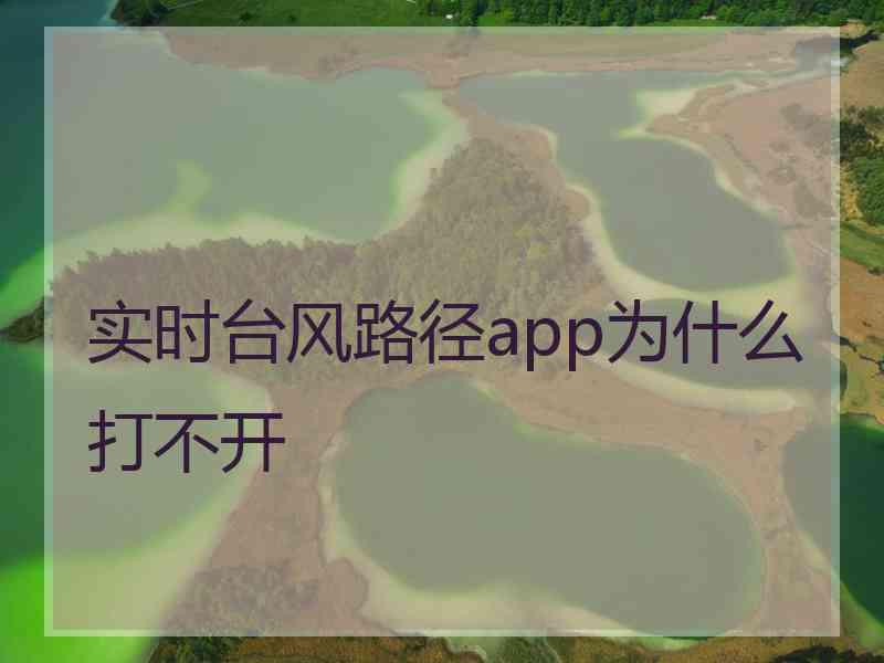 实时台风路径app为什么打不开