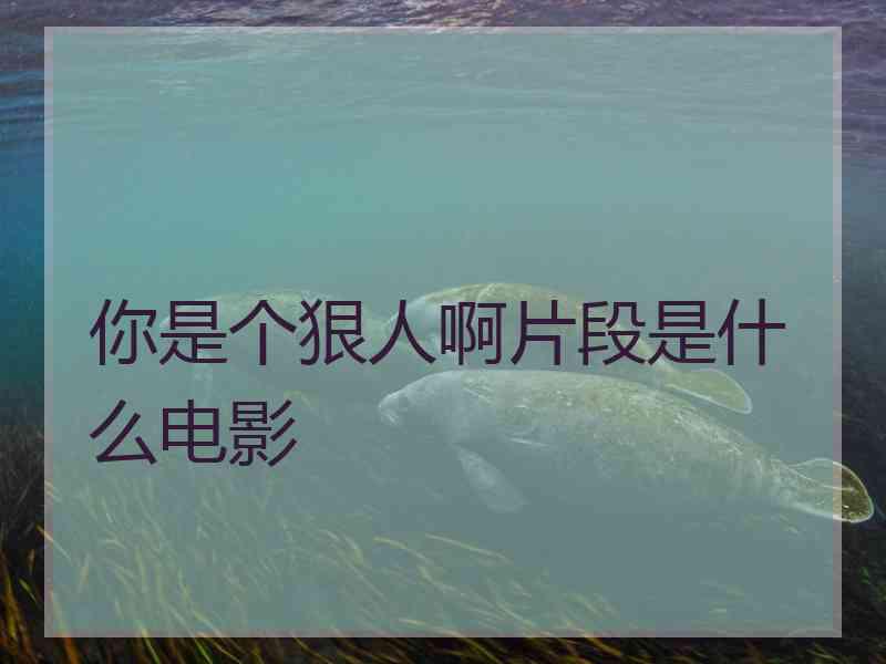 你是个狠人啊片段是什么电影