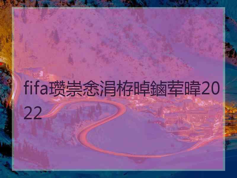 fifa瓒崇悆涓栫晫鏀荤暐2022