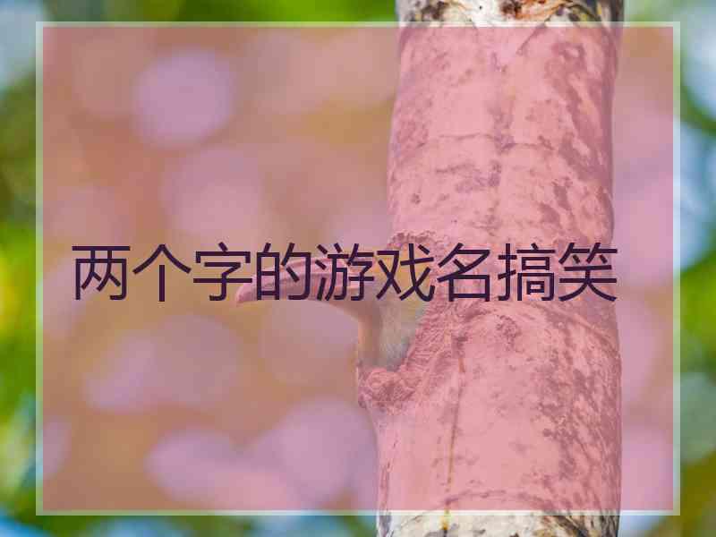 两个字的游戏名搞笑