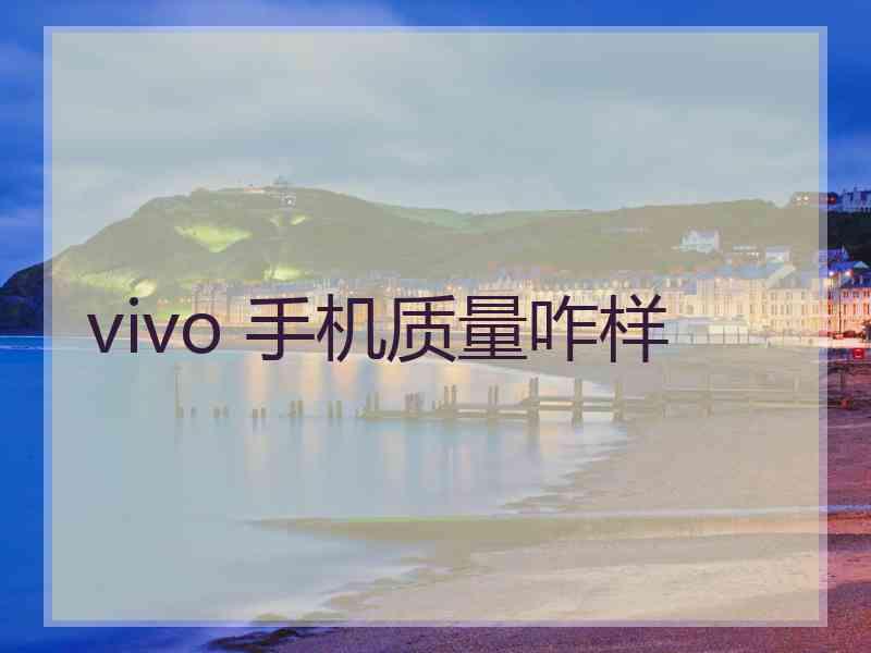 vivo 手机质量咋样