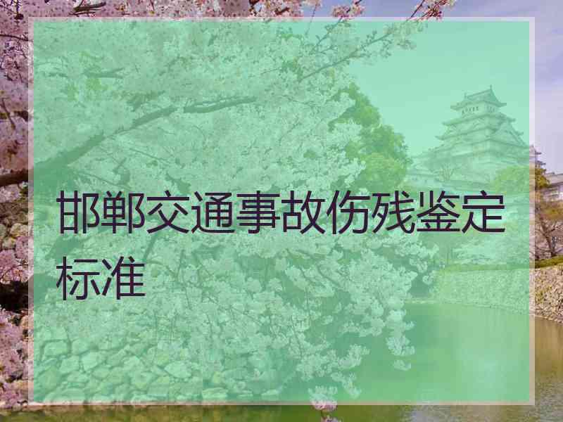 邯郸交通事故伤残鉴定标准