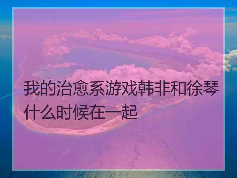 我的治愈系游戏韩非和徐琴什么时候在一起