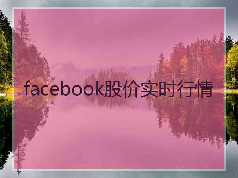 facebook股价实时行情