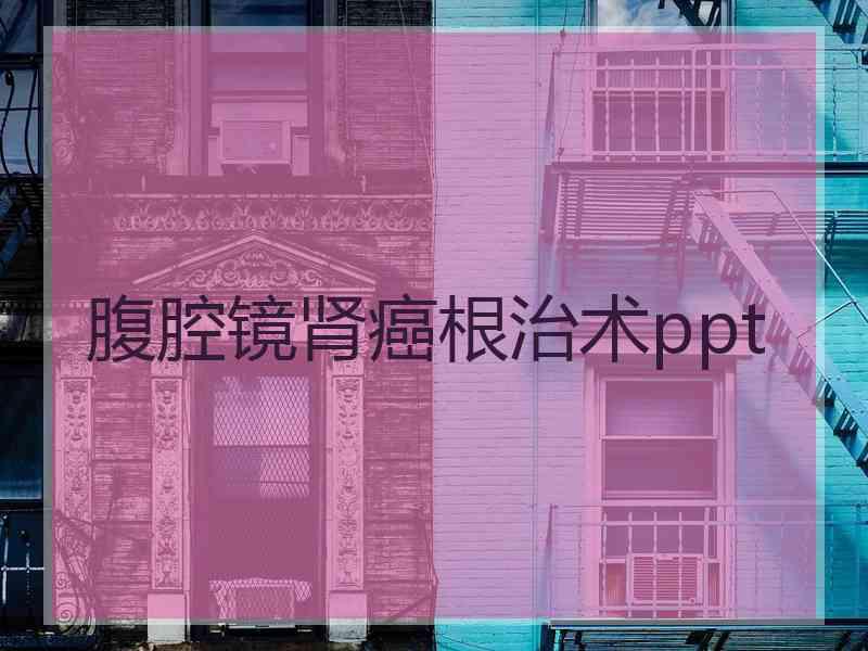 腹腔镜肾癌根治术ppt