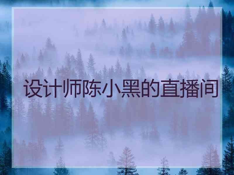 设计师陈小黑的直播间