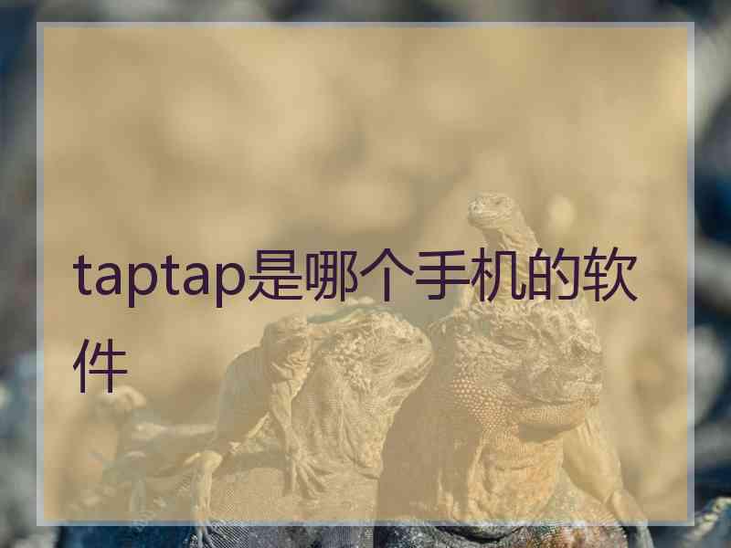 taptap是哪个手机的软件
