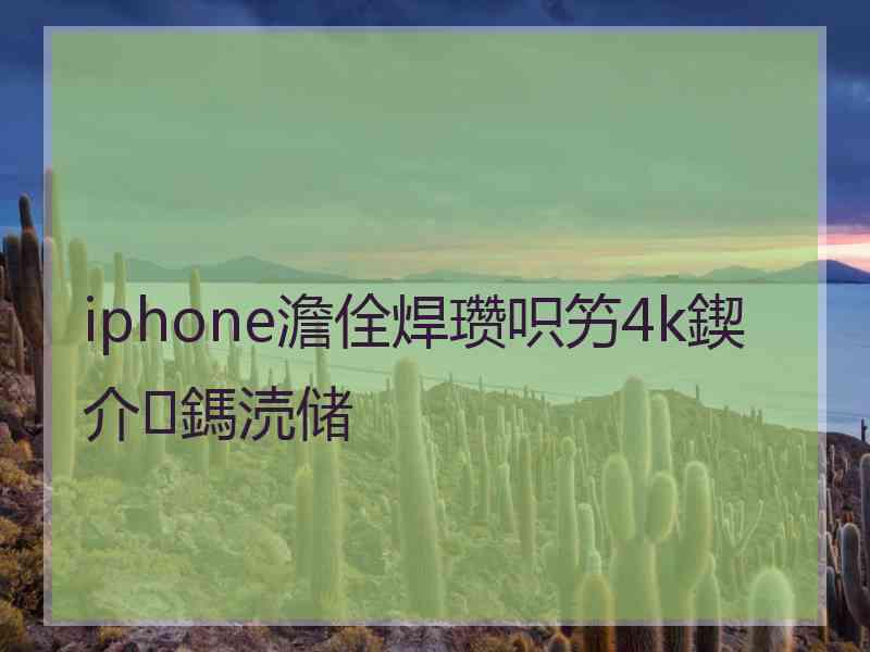 iphone澹佺焊瓒呮竻4k鍥介鎷涜储