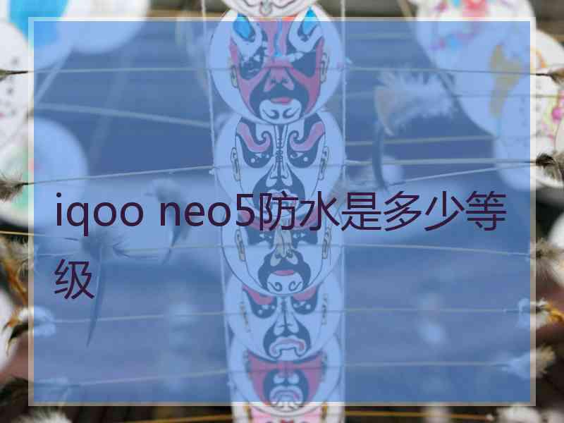 iqoo neo5防水是多少等级