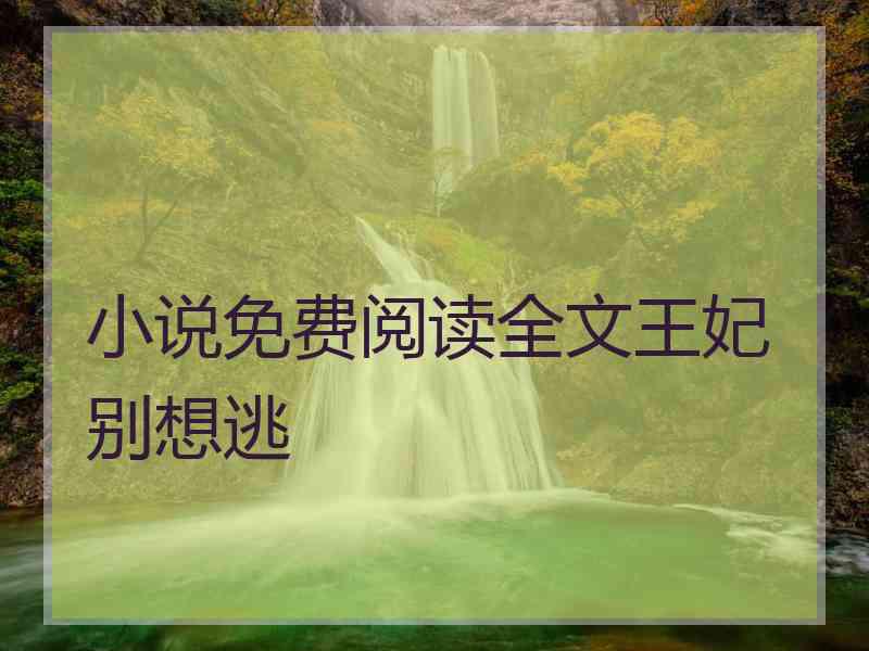 小说免费阅读全文王妃别想逃