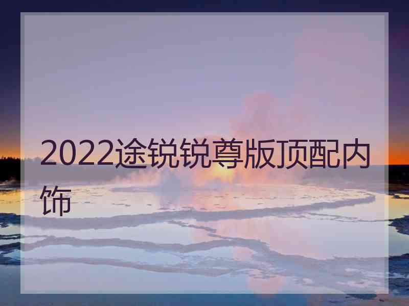 2022途锐锐尊版顶配内饰