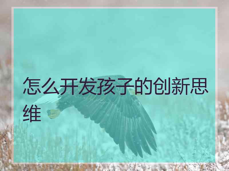 怎么开发孩子的创新思维