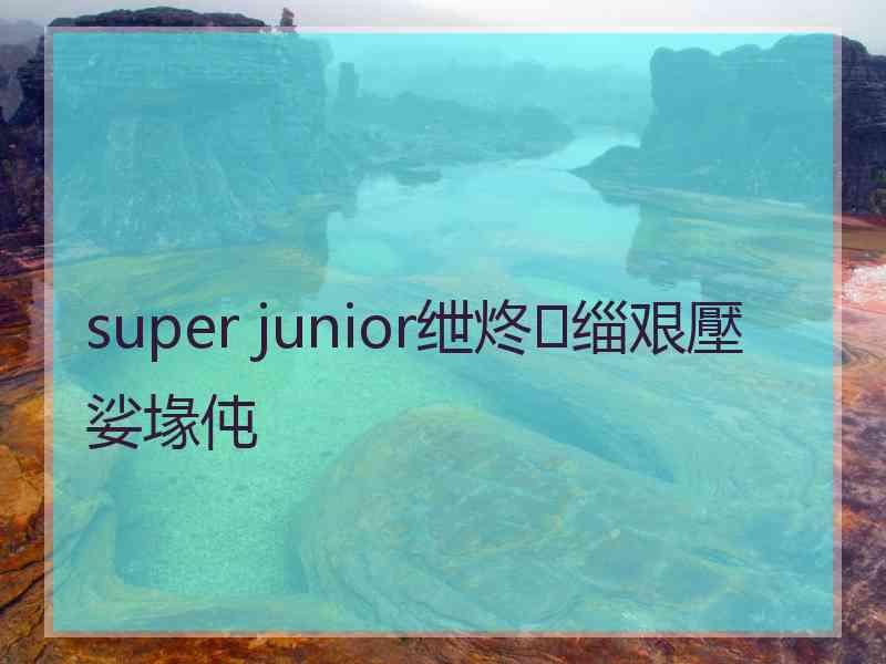 super junior绁炵缁艰壓娑堟伅