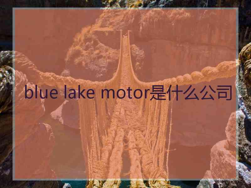 blue lake motor是什么公司