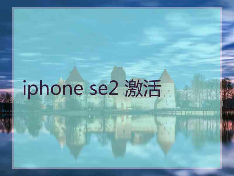 iphone se2 激活