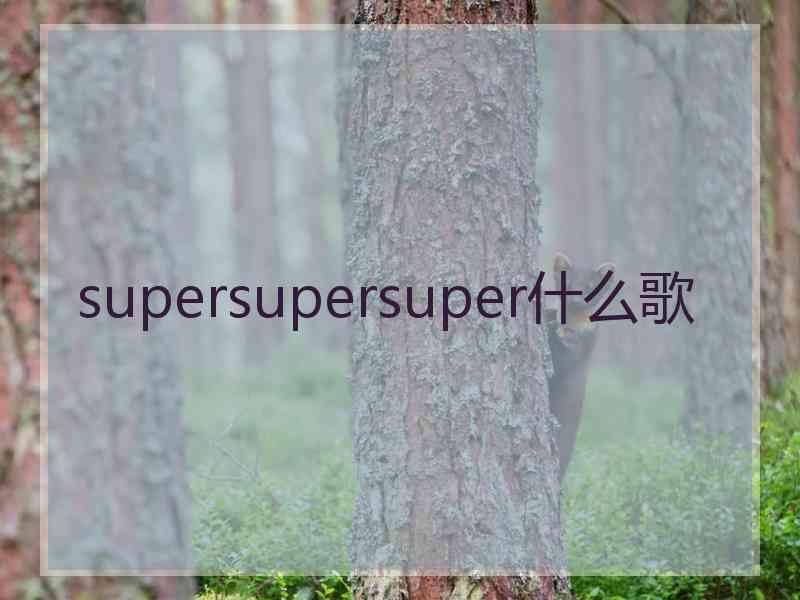 supersupersuper什么歌