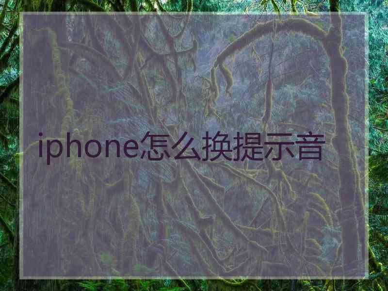 iphone怎么换提示音