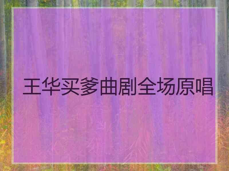 王华买爹曲剧全场原唱