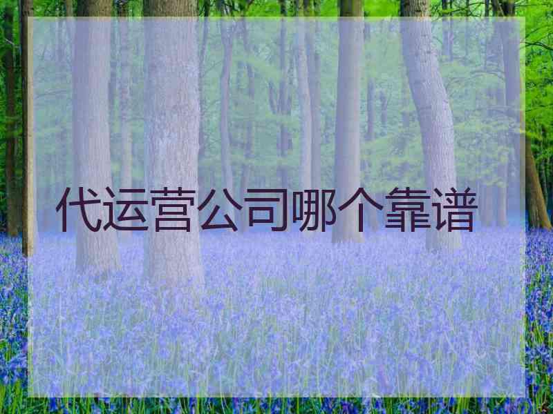 代运营公司哪个靠谱