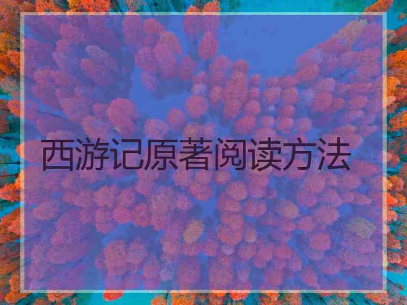 西游记原著阅读方法