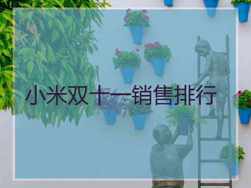 小米双十一销售排行