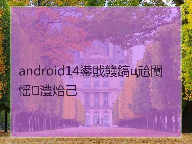 android14鍙戝竷鎬ц兘闅愮澧炲己