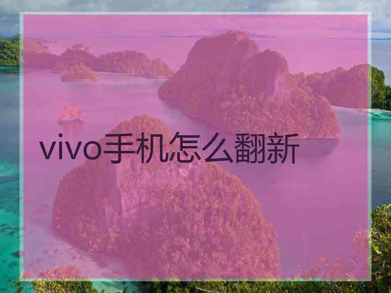 vivo手机怎么翻新