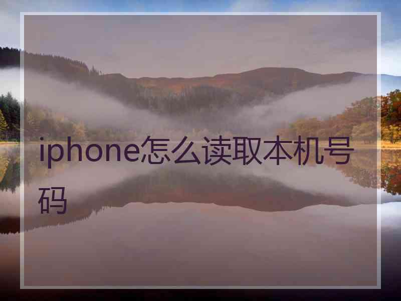 iphone怎么读取本机号码