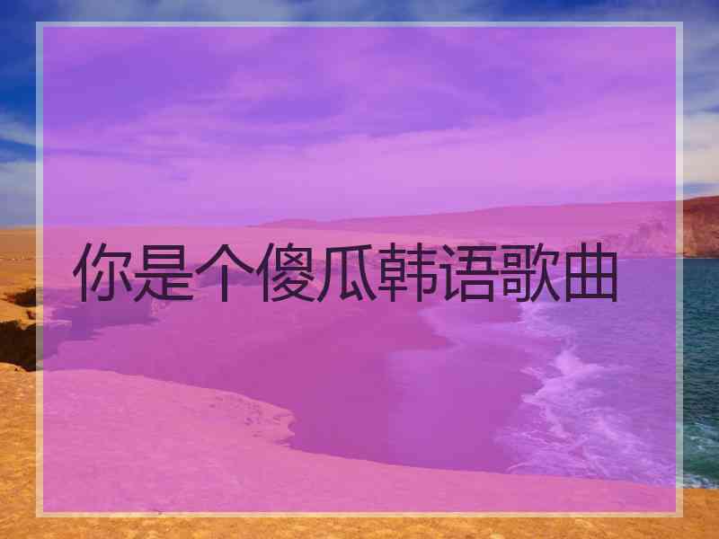 你是个傻瓜韩语歌曲