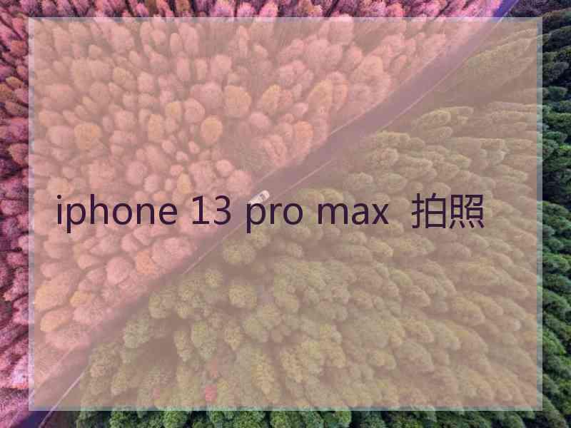 iphone 13 pro max  拍照