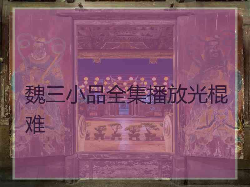 魏三小品全集播放光棍难