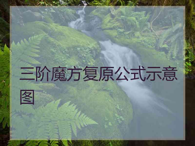 三阶魔方复原公式示意图