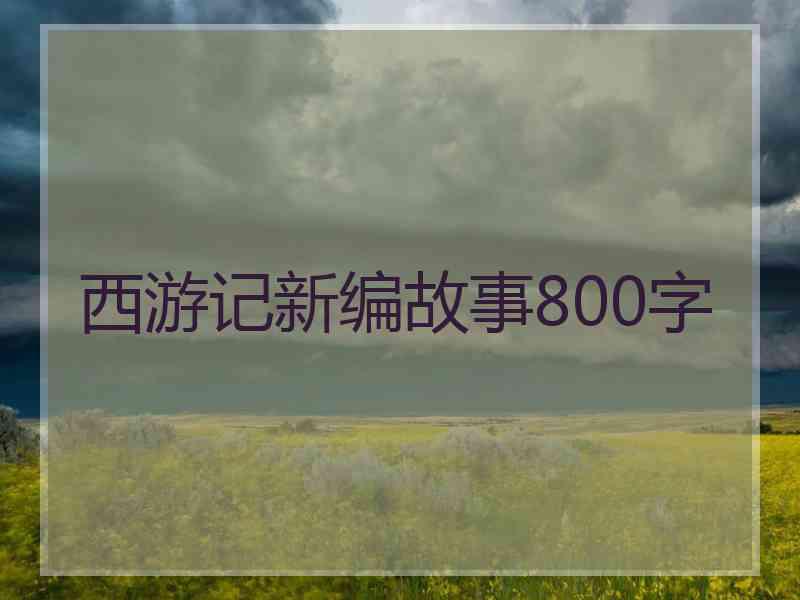 西游记新编故事800字