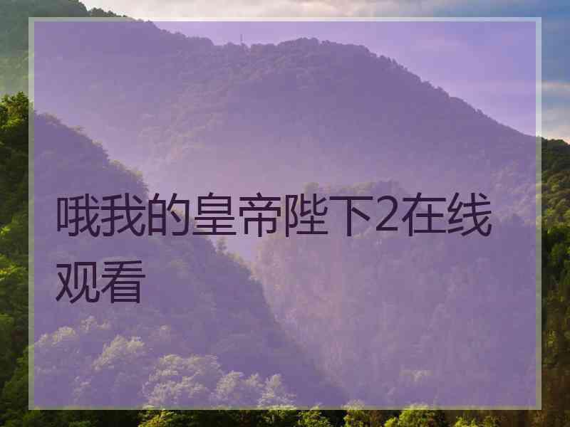 哦我的皇帝陛下2在线观看