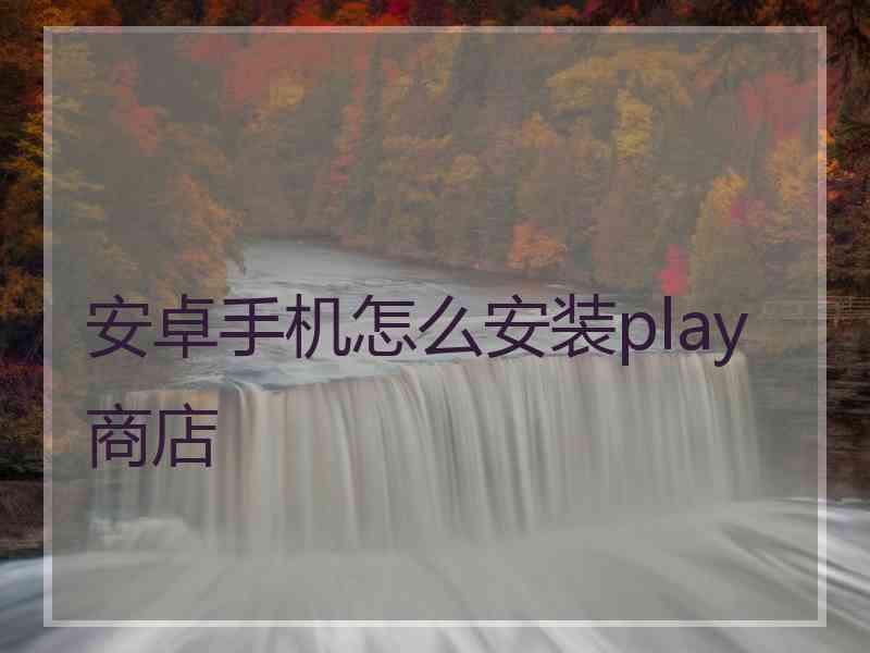 安卓手机怎么安装play商店