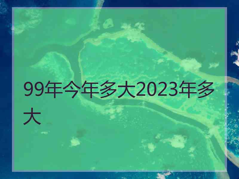 99年今年多大2023年多大