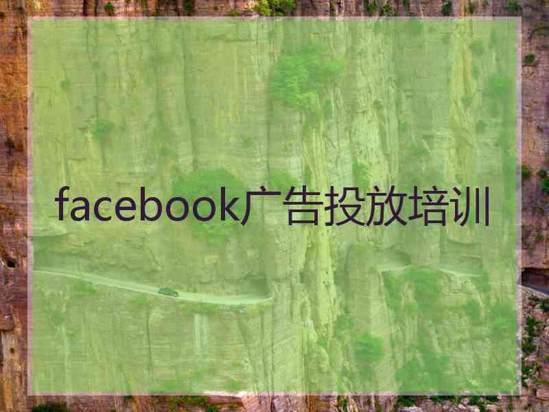 facebook广告投放培训